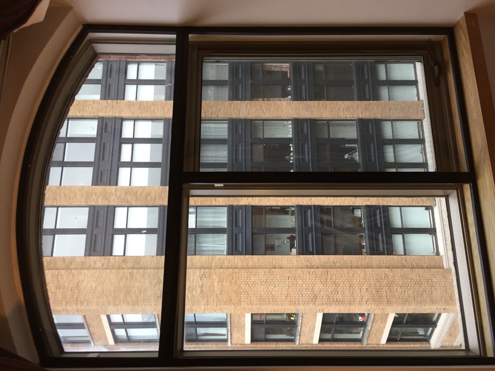 Arched window, downtown view